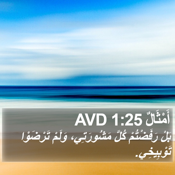 أَمْثَالٌ 1:25 AVD Bible Study