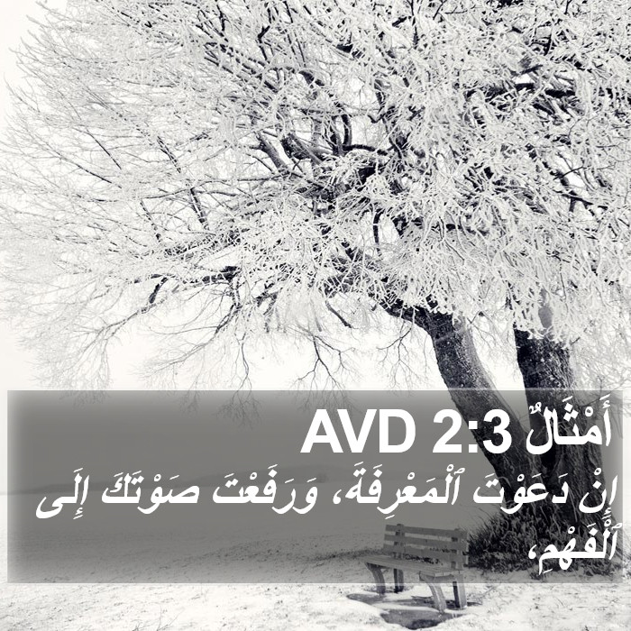 أَمْثَالٌ 2:3 AVD Bible Study