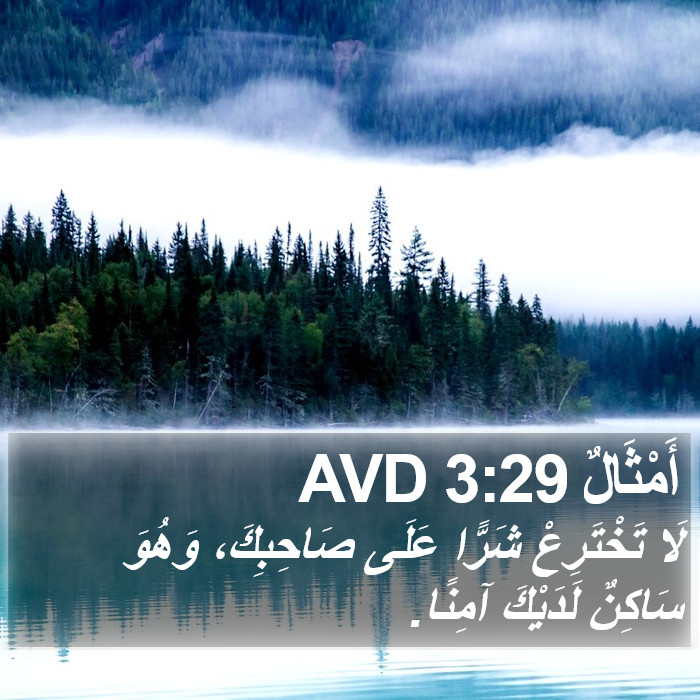 أَمْثَالٌ 3:29 AVD Bible Study