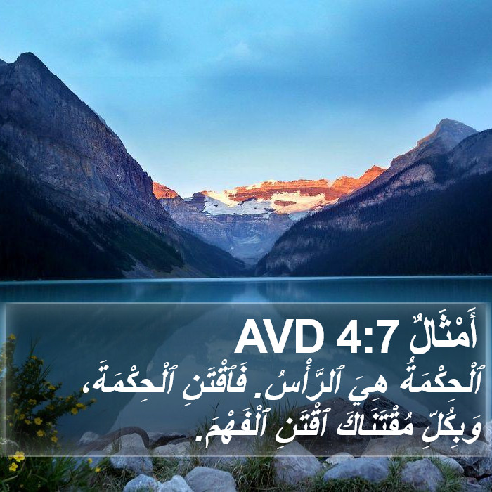 أَمْثَالٌ 4:7 AVD Bible Study