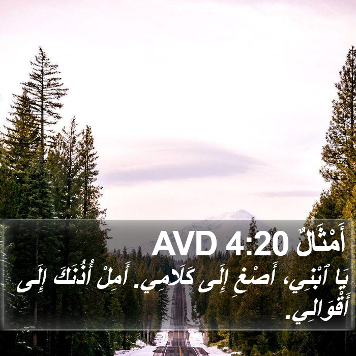 أَمْثَالٌ 4:20 AVD Bible Study