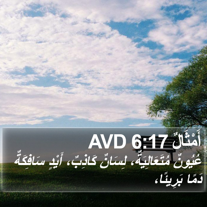 أَمْثَالٌ 6:17 AVD Bible Study