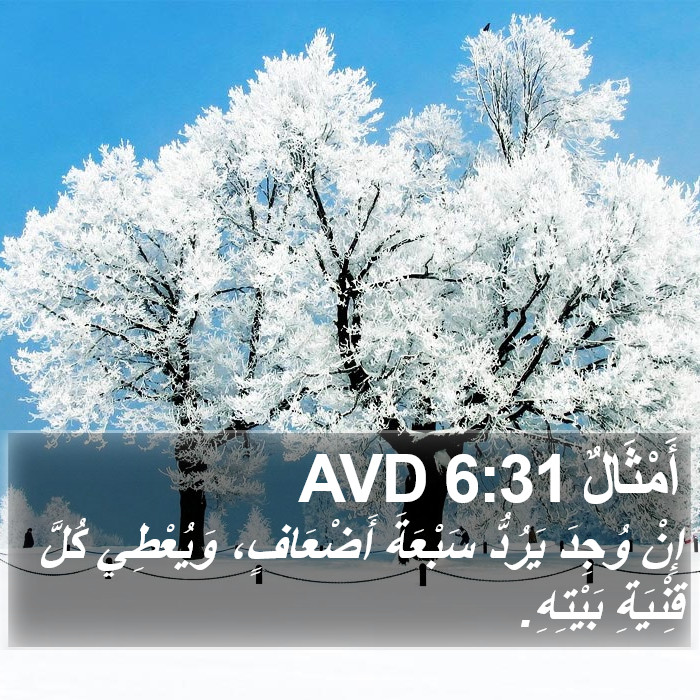 أَمْثَالٌ 6:31 AVD Bible Study