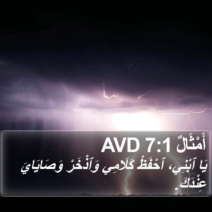 أَمْثَالٌ 7:1 AVD Bible Study