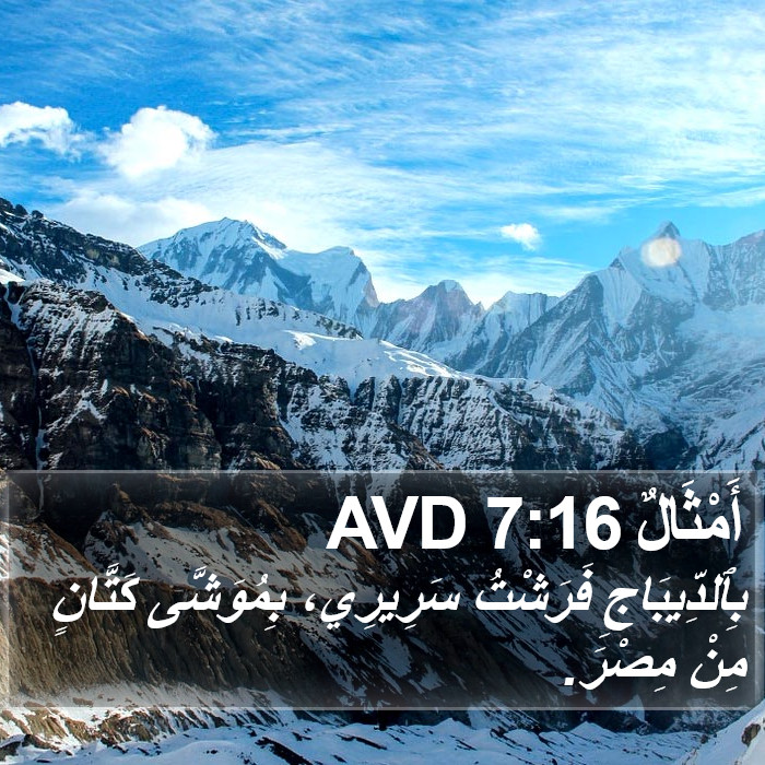 أَمْثَالٌ 7:16 AVD Bible Study