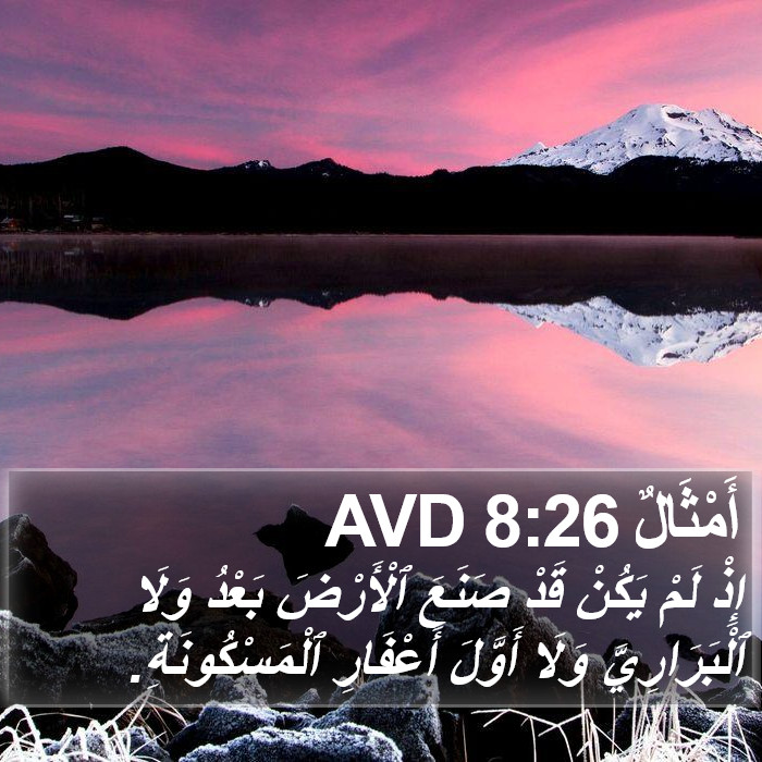 أَمْثَالٌ 8:26 AVD Bible Study