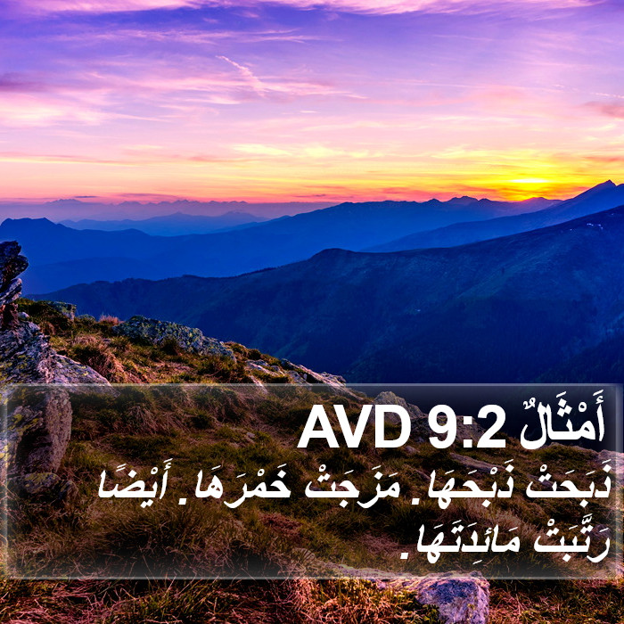 أَمْثَالٌ 9:2 AVD Bible Study