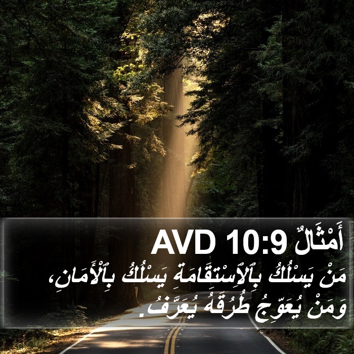أَمْثَالٌ 10:9 AVD Bible Study