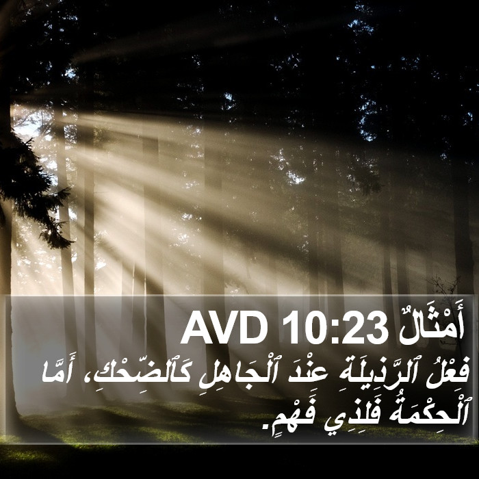 أَمْثَالٌ 10:23 AVD Bible Study