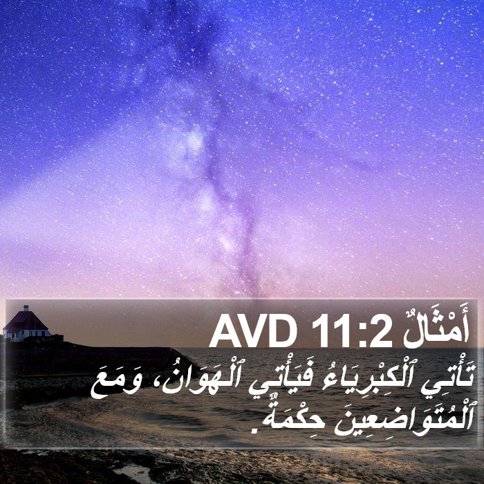 أَمْثَالٌ 11:2 AVD Bible Study