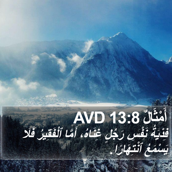 أَمْثَالٌ 13:8 AVD Bible Study
