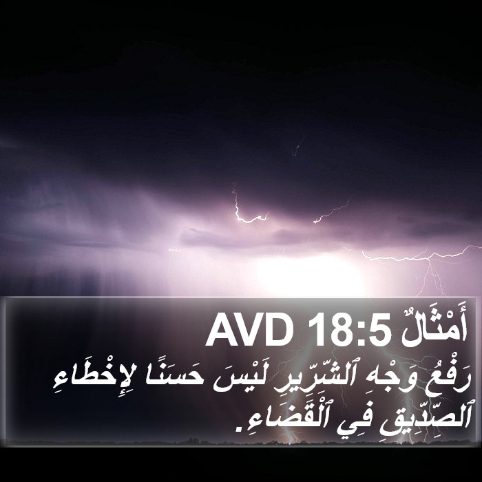 أَمْثَالٌ 18:5 AVD Bible Study