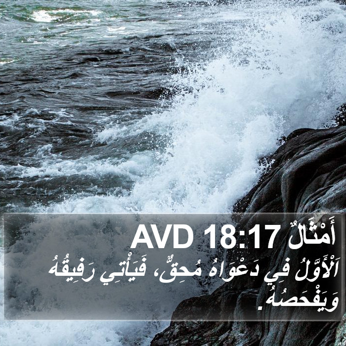 أَمْثَالٌ 18:17 AVD Bible Study