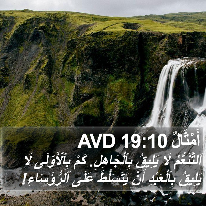 أَمْثَالٌ 19:10 AVD Bible Study