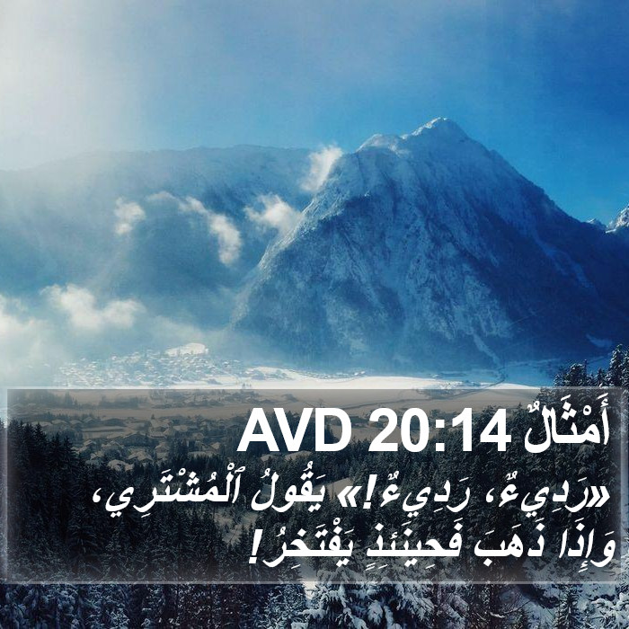 أَمْثَالٌ 20:14 AVD Bible Study