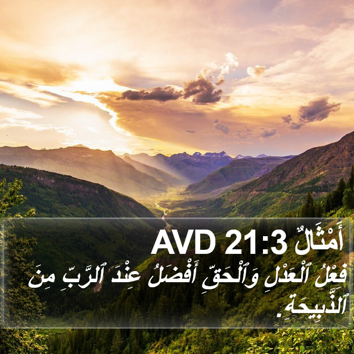 أَمْثَالٌ 21:3 AVD Bible Study