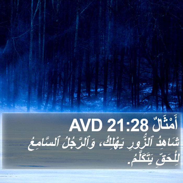 أَمْثَالٌ 21:28 AVD Bible Study