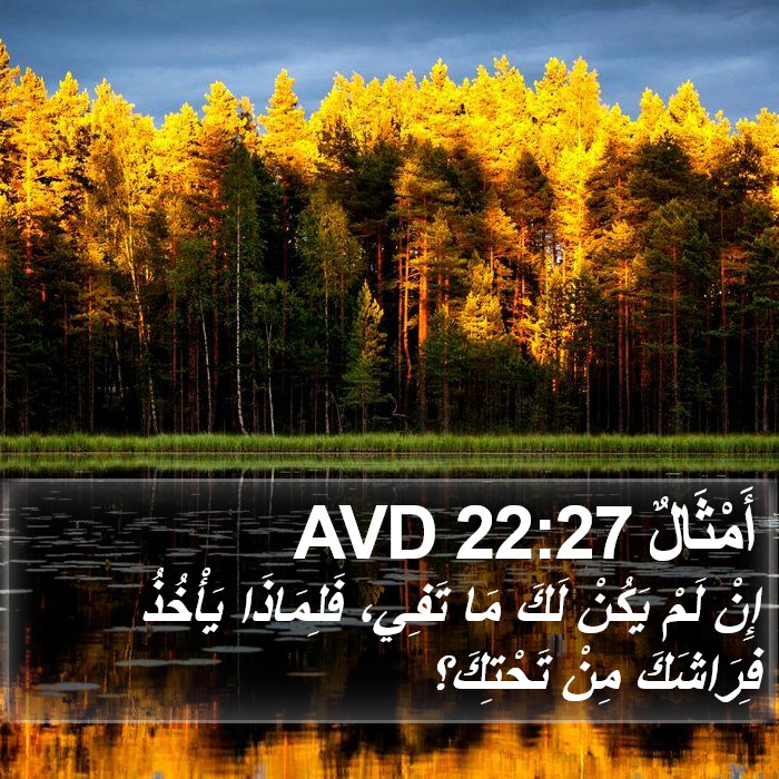 أَمْثَالٌ 22:27 AVD Bible Study