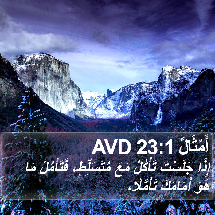 أَمْثَالٌ 23:1 AVD Bible Study