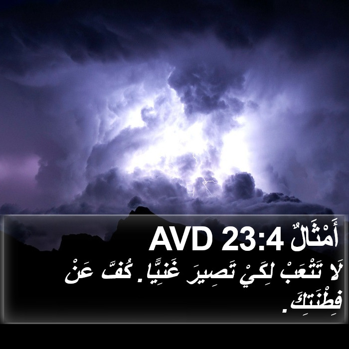 أَمْثَالٌ 23:4 AVD Bible Study