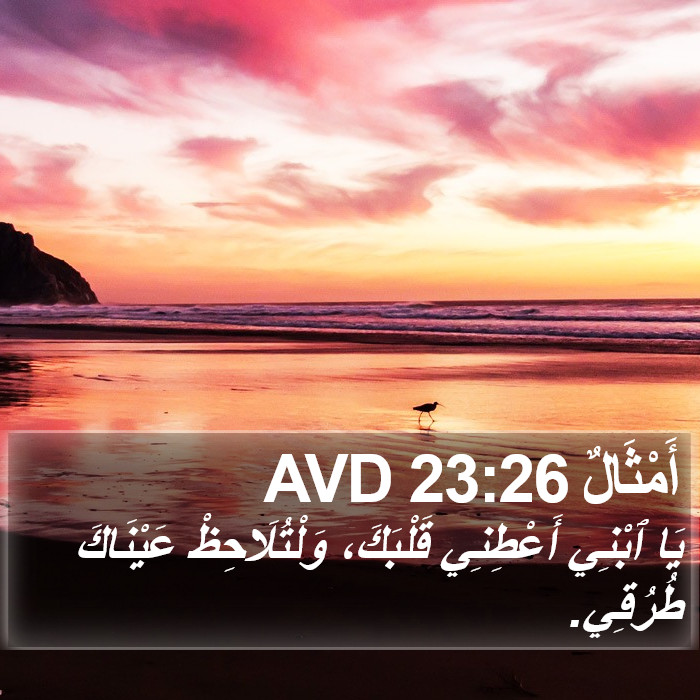 أَمْثَالٌ 23:26 AVD Bible Study
