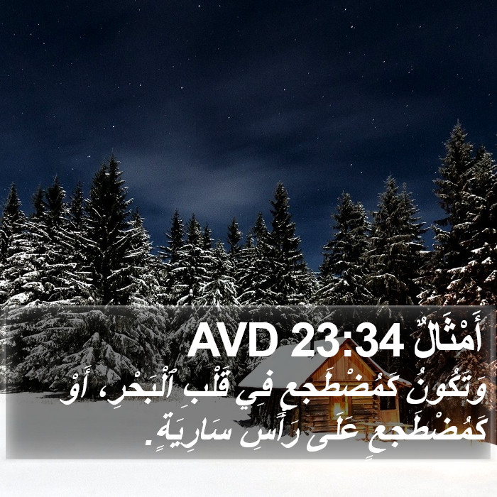 أَمْثَالٌ 23:34 AVD Bible Study