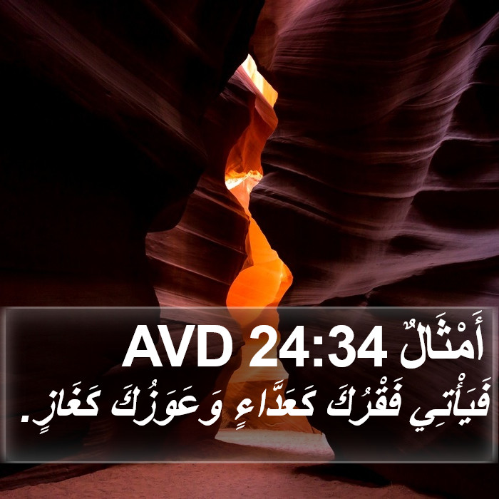 أَمْثَالٌ 24:34 AVD Bible Study