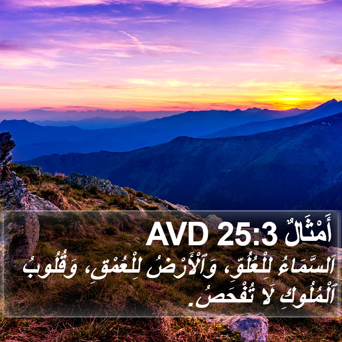 أَمْثَالٌ 25:3 AVD Bible Study