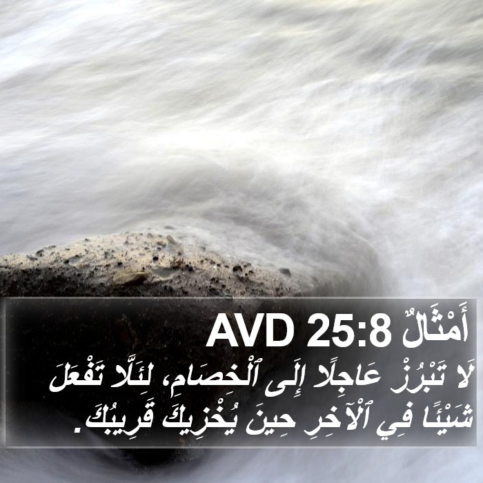 أَمْثَالٌ 25:8 AVD Bible Study