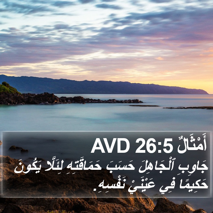 أَمْثَالٌ 26:5 AVD Bible Study