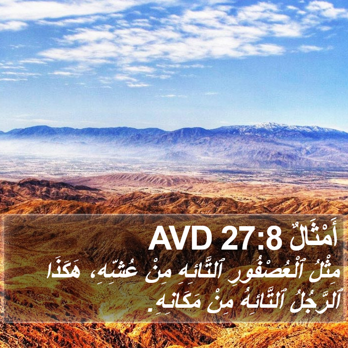 أَمْثَالٌ 27:8 AVD Bible Study