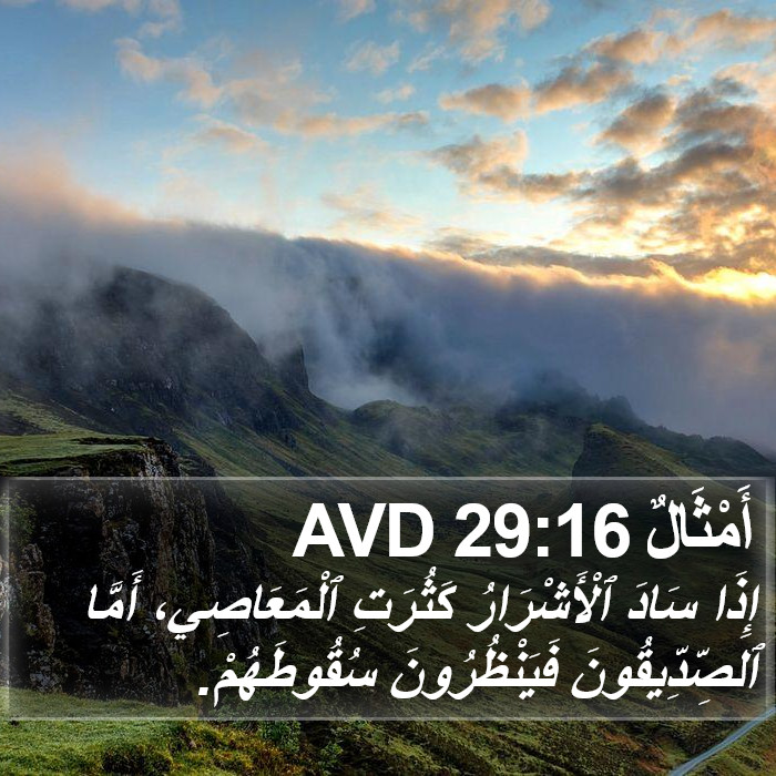 أَمْثَالٌ 29:16 AVD Bible Study