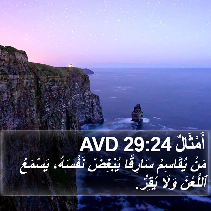 أَمْثَالٌ 29:24 AVD Bible Study