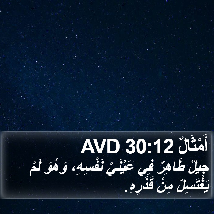 أَمْثَالٌ 30:12 AVD Bible Study