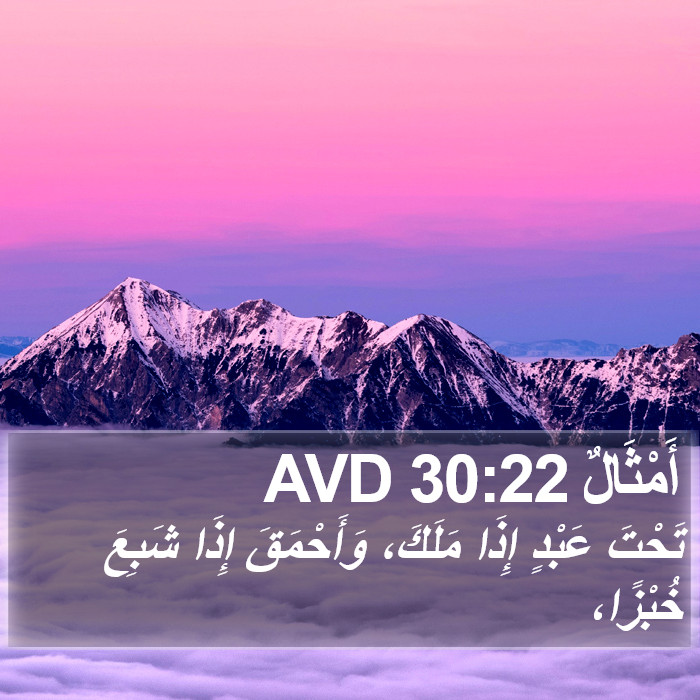 أَمْثَالٌ 30:22 AVD Bible Study