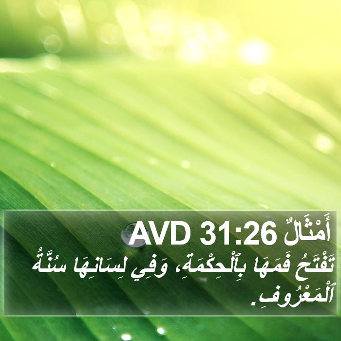 أَمْثَالٌ 31:26 AVD Bible Study