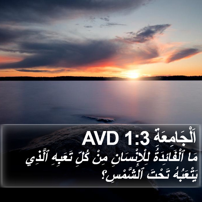 اَلْجَامِعَةِ 1:3 AVD Bible Study