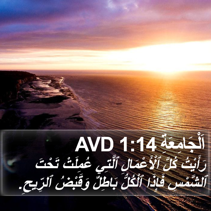 اَلْجَامِعَةِ 1:14 AVD Bible Study