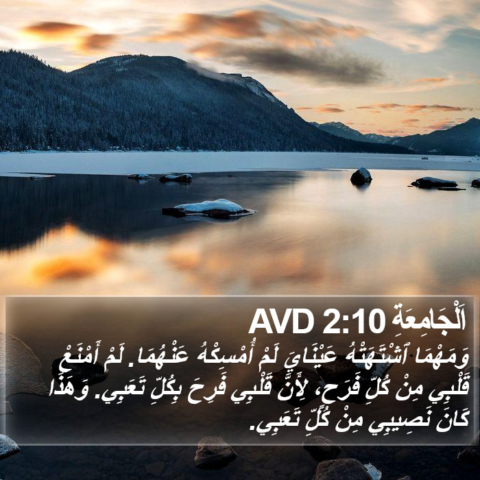 اَلْجَامِعَةِ 2:10 AVD Bible Study