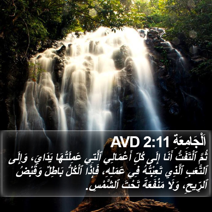 اَلْجَامِعَةِ 2:11 AVD Bible Study