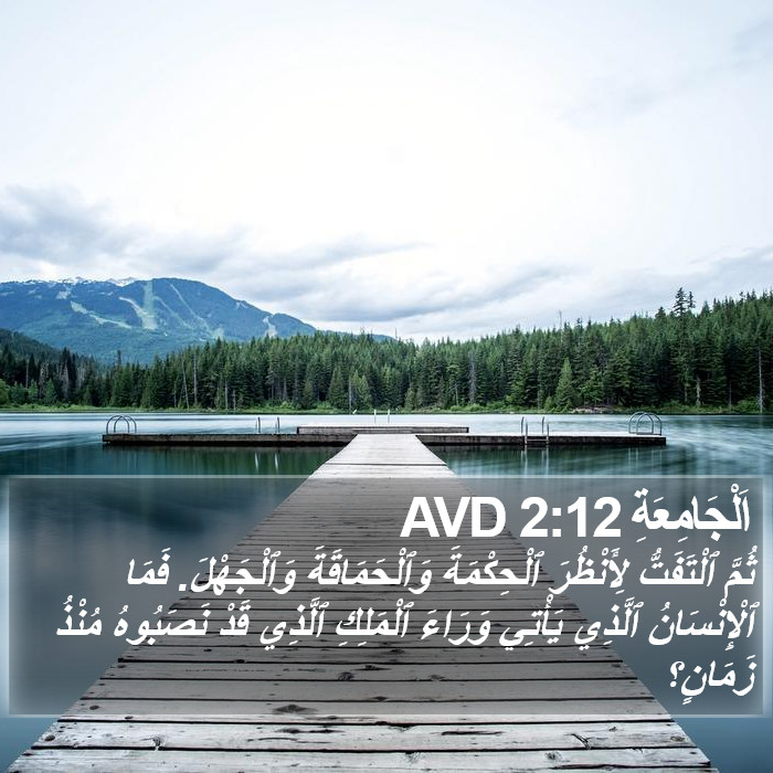 اَلْجَامِعَةِ 2:12 AVD Bible Study