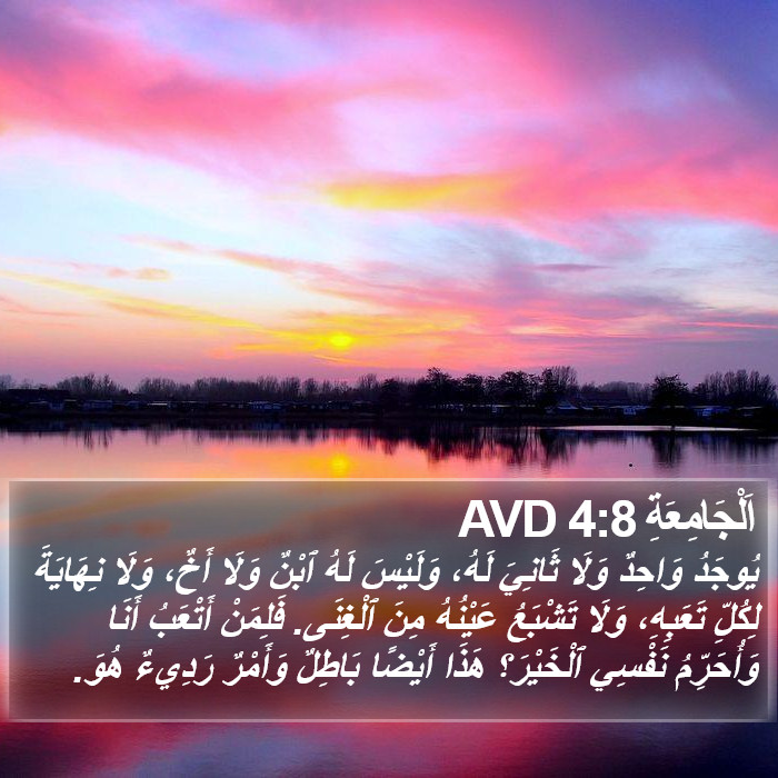 اَلْجَامِعَةِ 4:8 AVD Bible Study