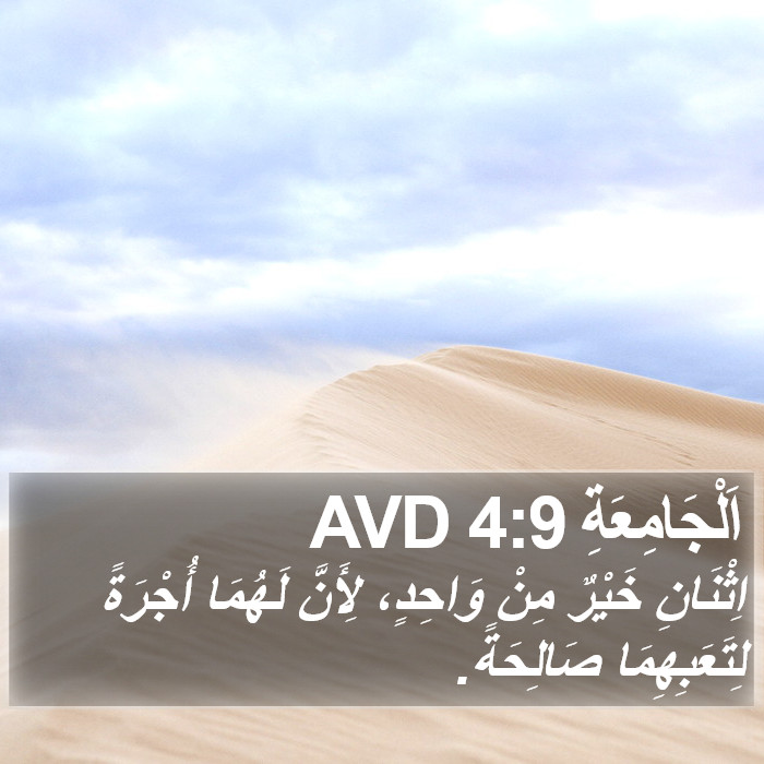 اَلْجَامِعَةِ 4:9 AVD Bible Study