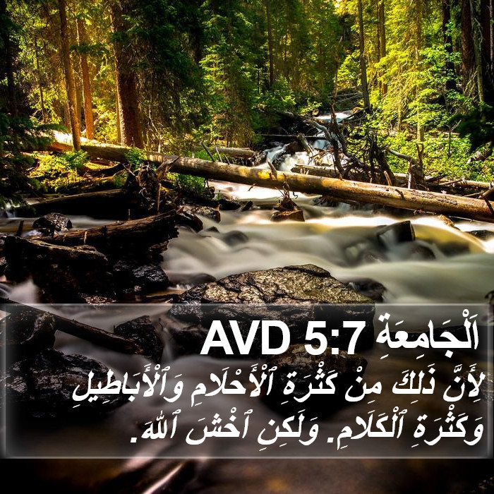 اَلْجَامِعَةِ 5:7 AVD Bible Study