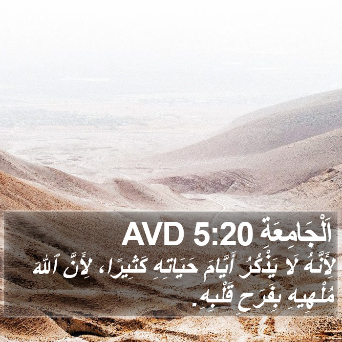 اَلْجَامِعَةِ 5:20 AVD Bible Study