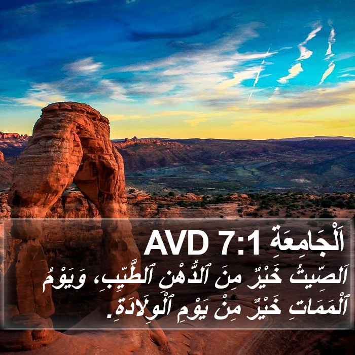 اَلْجَامِعَةِ 7:1 AVD Bible Study