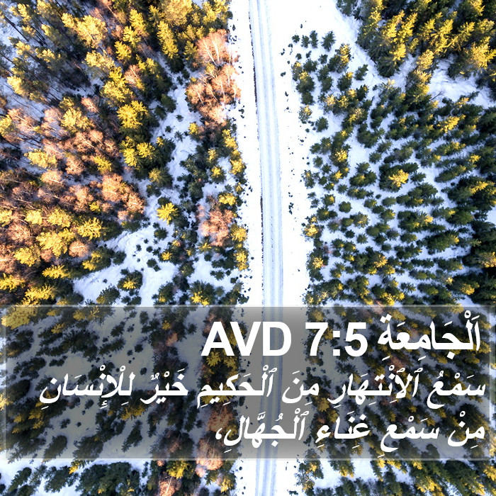 اَلْجَامِعَةِ 7:5 AVD Bible Study
