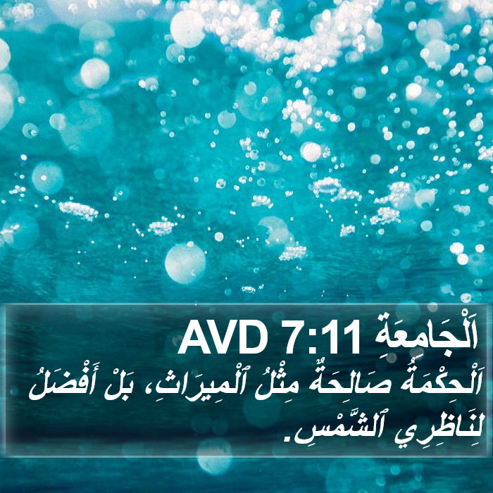 اَلْجَامِعَةِ 7:11 AVD Bible Study