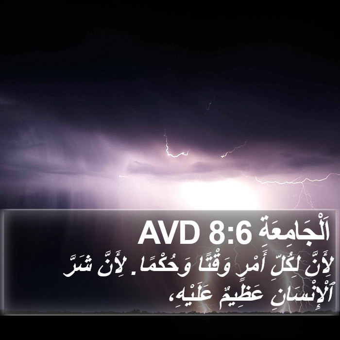 اَلْجَامِعَةِ 8:6 AVD Bible Study