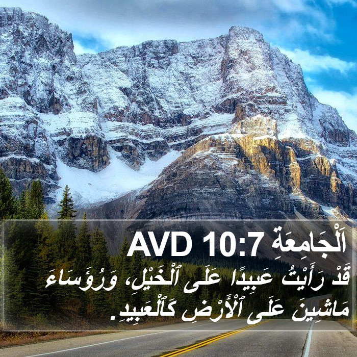 اَلْجَامِعَةِ 10:7 AVD Bible Study
